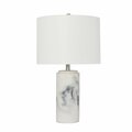 Elegant Garden Design Elegant Designs Marble Table Lamp with Fabric Shade LT3325-WHT